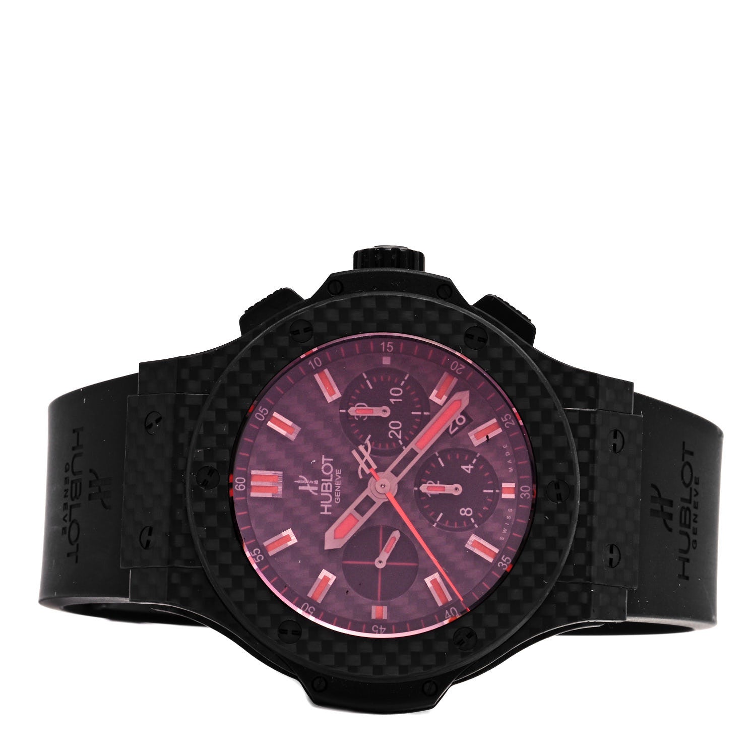 Hublot Carbon Rubber 44mm Big Bang Red Magic Automatic Watch Red 301.QX.1734.RX 3 of 6