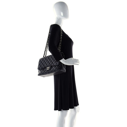 Chanel Caviar Quilted Jumbo Single Flap Black 4 of 8