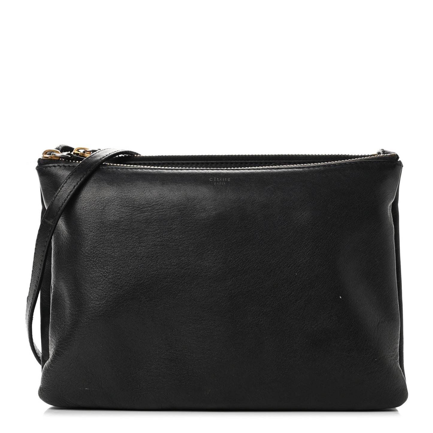 Lambskin Large Trio Crossbody Bag Black