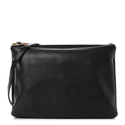 Celine Lambskin Large Trio Crossbody Bag Black 1 of 7