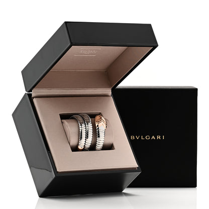 Bulgari Stainless Steel 18K Rose Gold Serpenti Tubogas Double Spiral Bracelet SM 5 of 5
