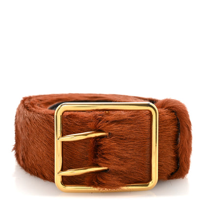 Prada Cavallino Calf Hair Belt 75 30 Cognac 1 of 6