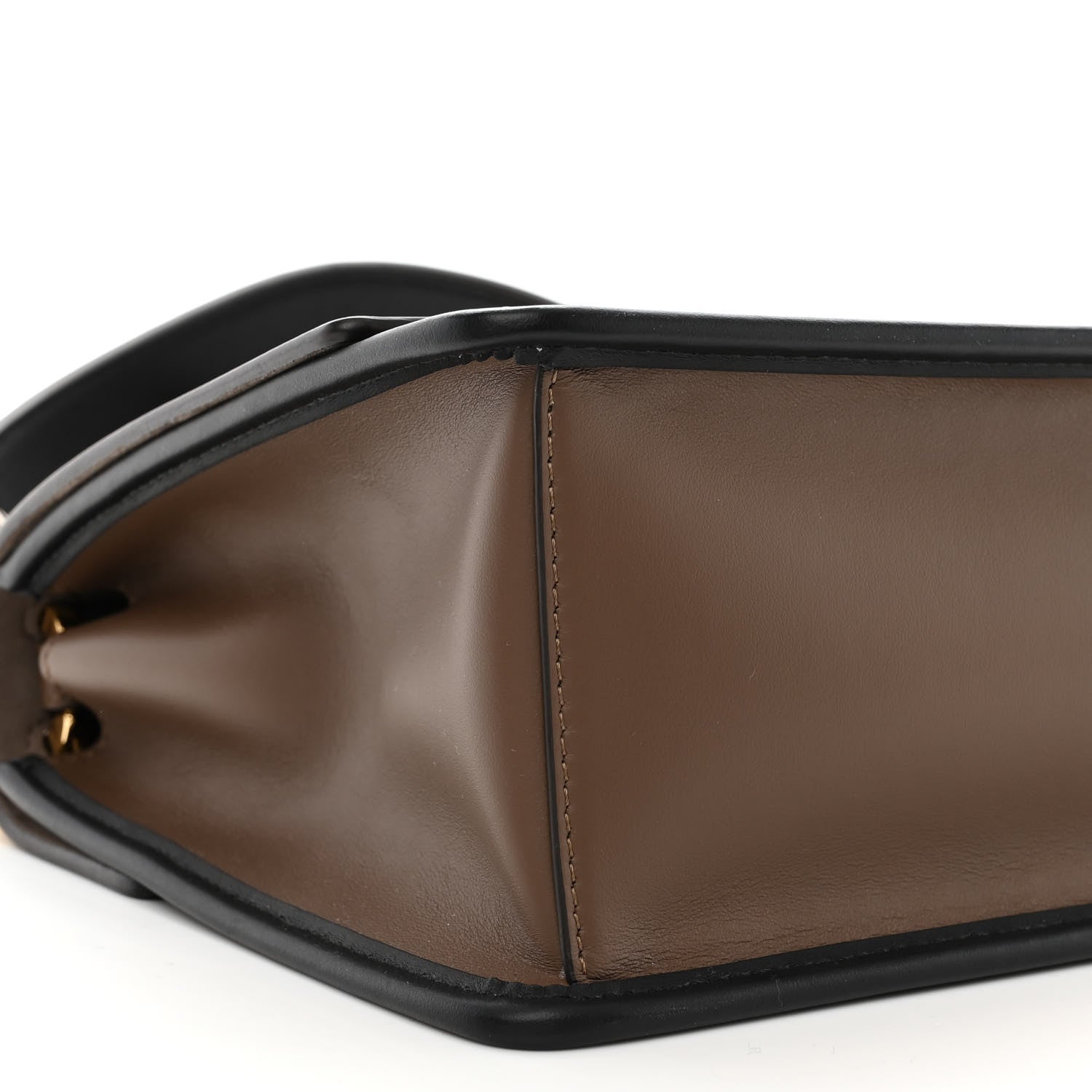 Fendi Vitello Century F is Fendi Bi-Color FF 1974 Embossed Kan I Shoulder Bag Maya Black 9 of 11