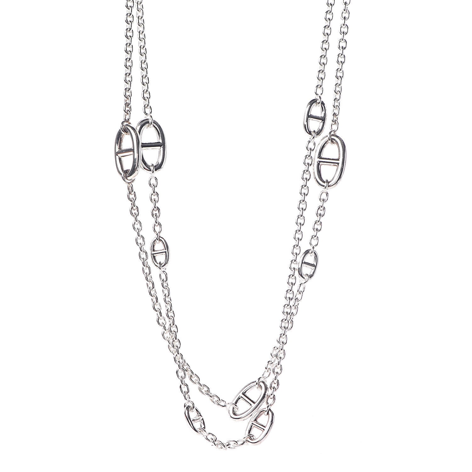 Hermes Sterling Silver Farandole Necklace 120 1 of 5