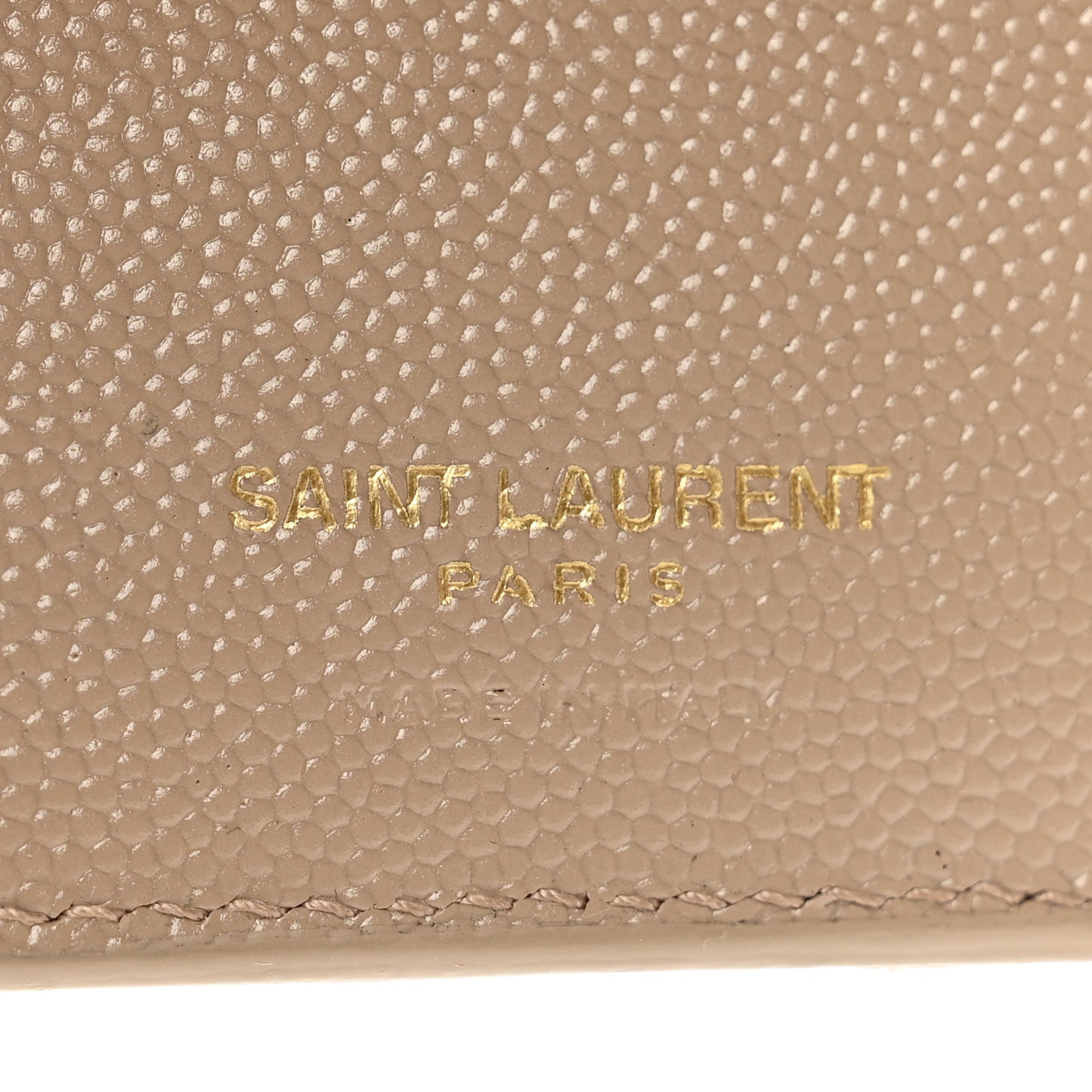 Grain De Poudre Matelasse Chevron Cassandre Fragments Zipperred Bi-Fold Wallet Dark Beige