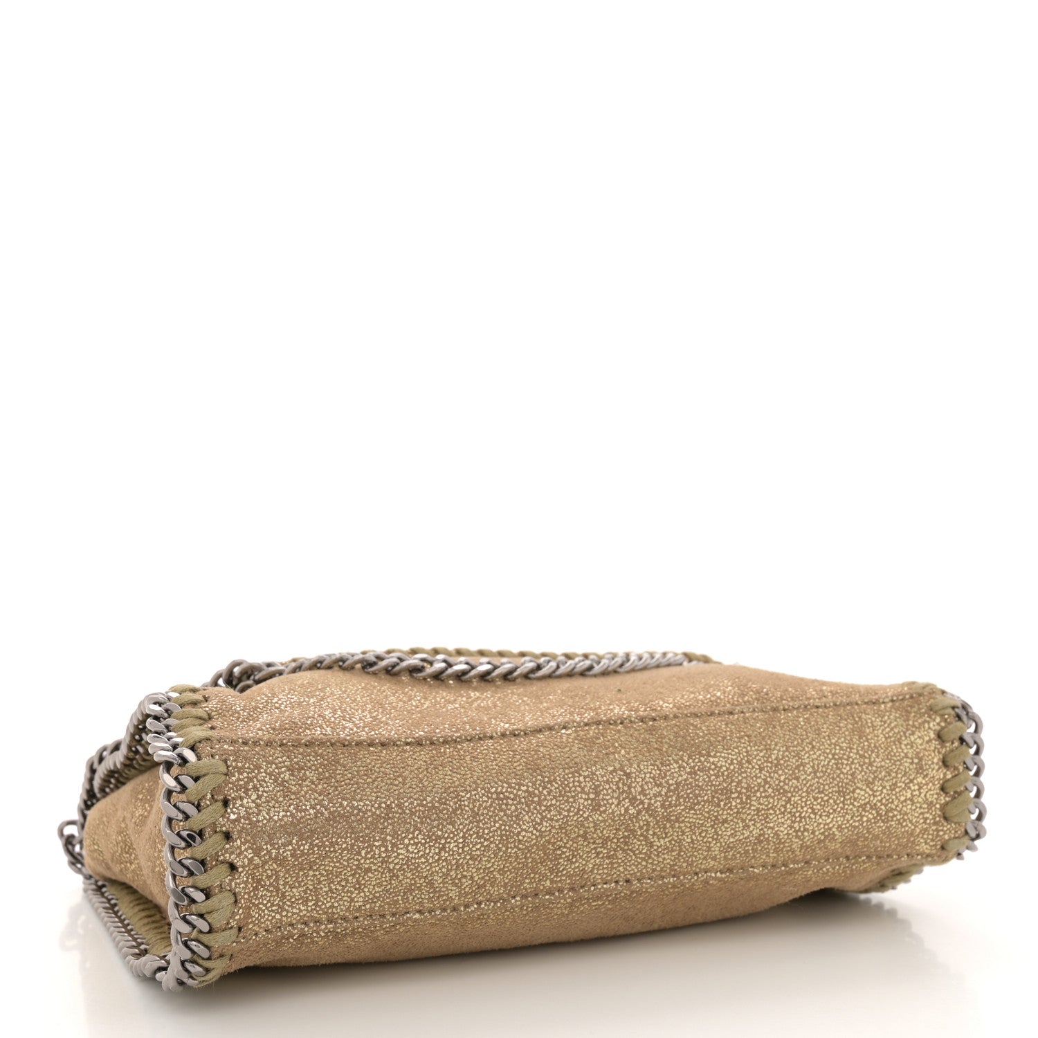 Stella McCartney Metallic Shaggy Deer Mini Falabella Crossbody Bag Gold 4 of 10