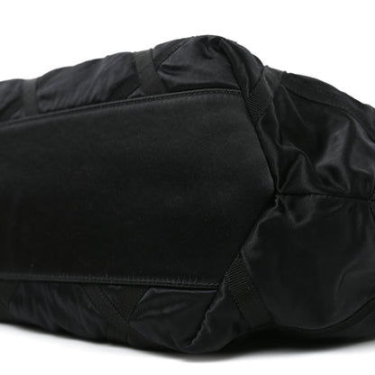 Chanel Nylon Grosgrain Quilted Lifestyle Shopping Tote Black 10 of 10