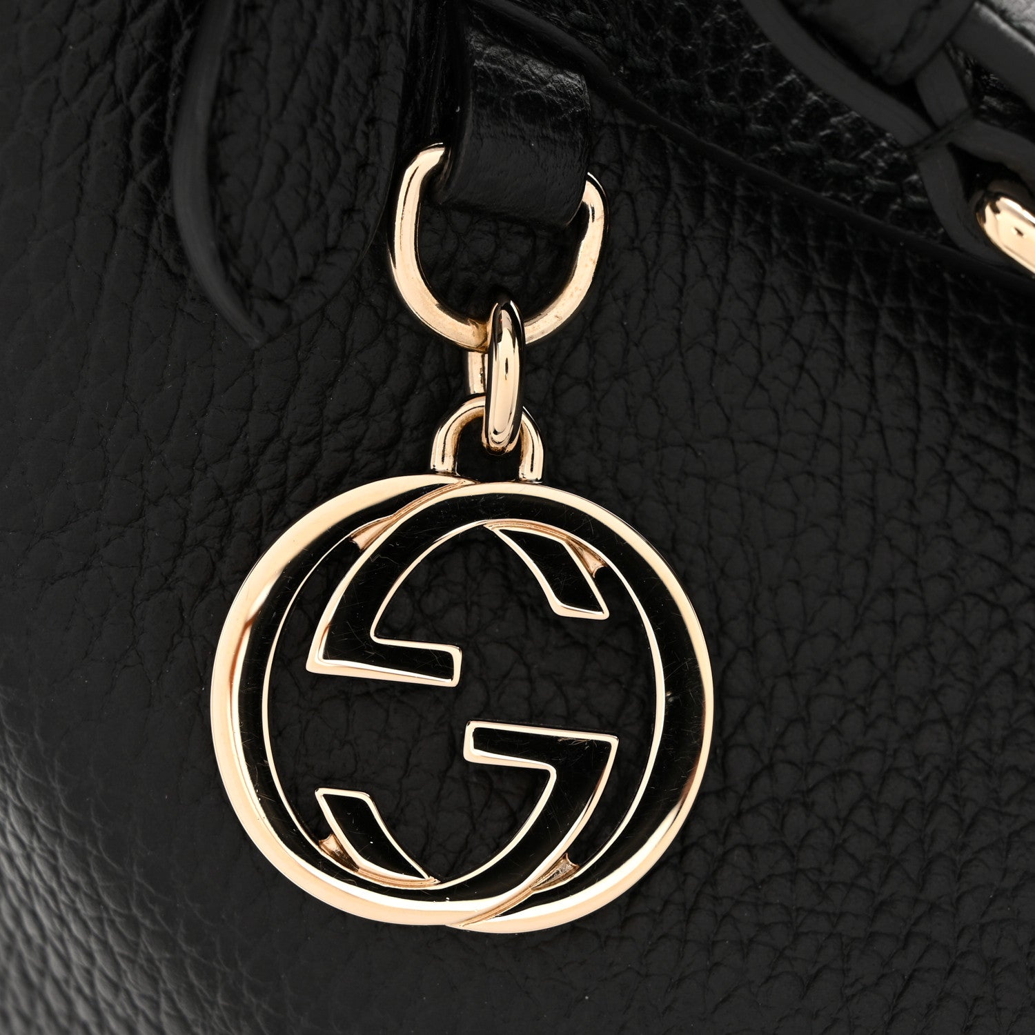 Gucci Dollar Calfskin GG Hobo Black 12 of 12