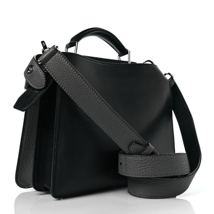 Fendi Cuoio Romano Vitello Cover Monochrome Mini Peekaboo I SEE U Satchel Argilla Black 3 of 7