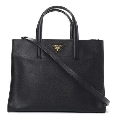 Prada Saffiano Soft Tote Black 1 of 14