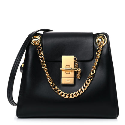Chloe Shiny Calfskin Mini Annie Shoulder Bag Black 1 of 12