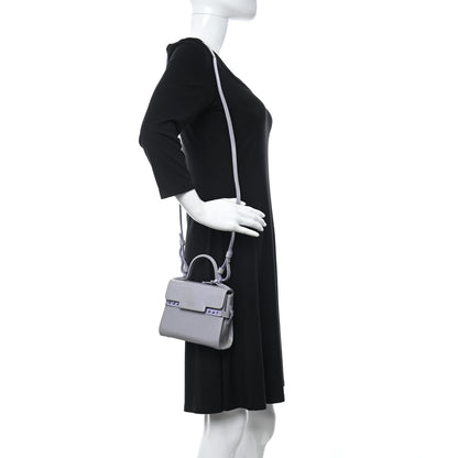 Delvaux Patent Calfskin Micro Tempete Satchel Lilas 2 of 14