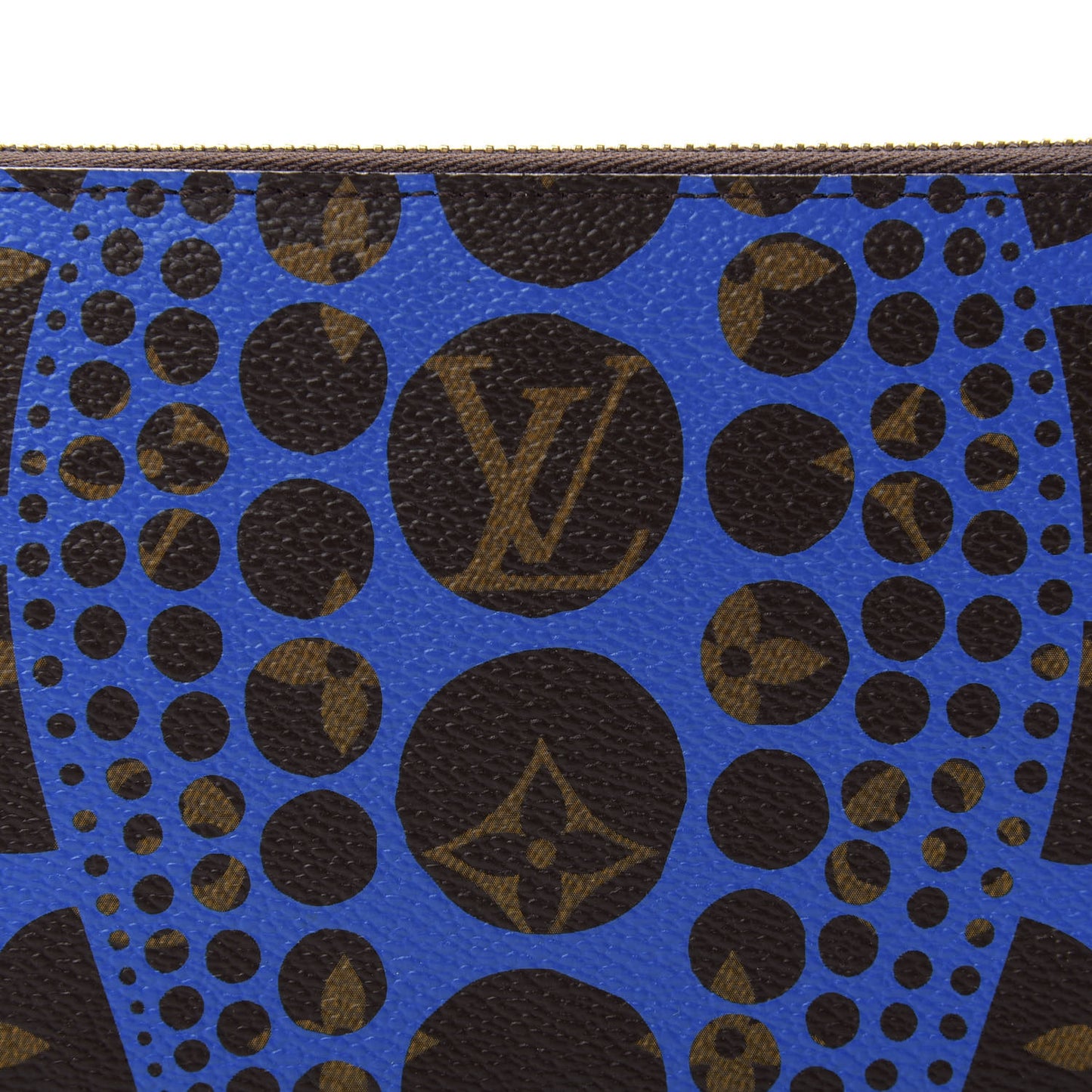 Monogram Kusama Pumpkin Dots Zippy Wallet Blue