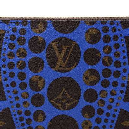 Louis Vuitton Monogram Kusama Pumpkin Dots Zippy Wallet Blue 8 of 8