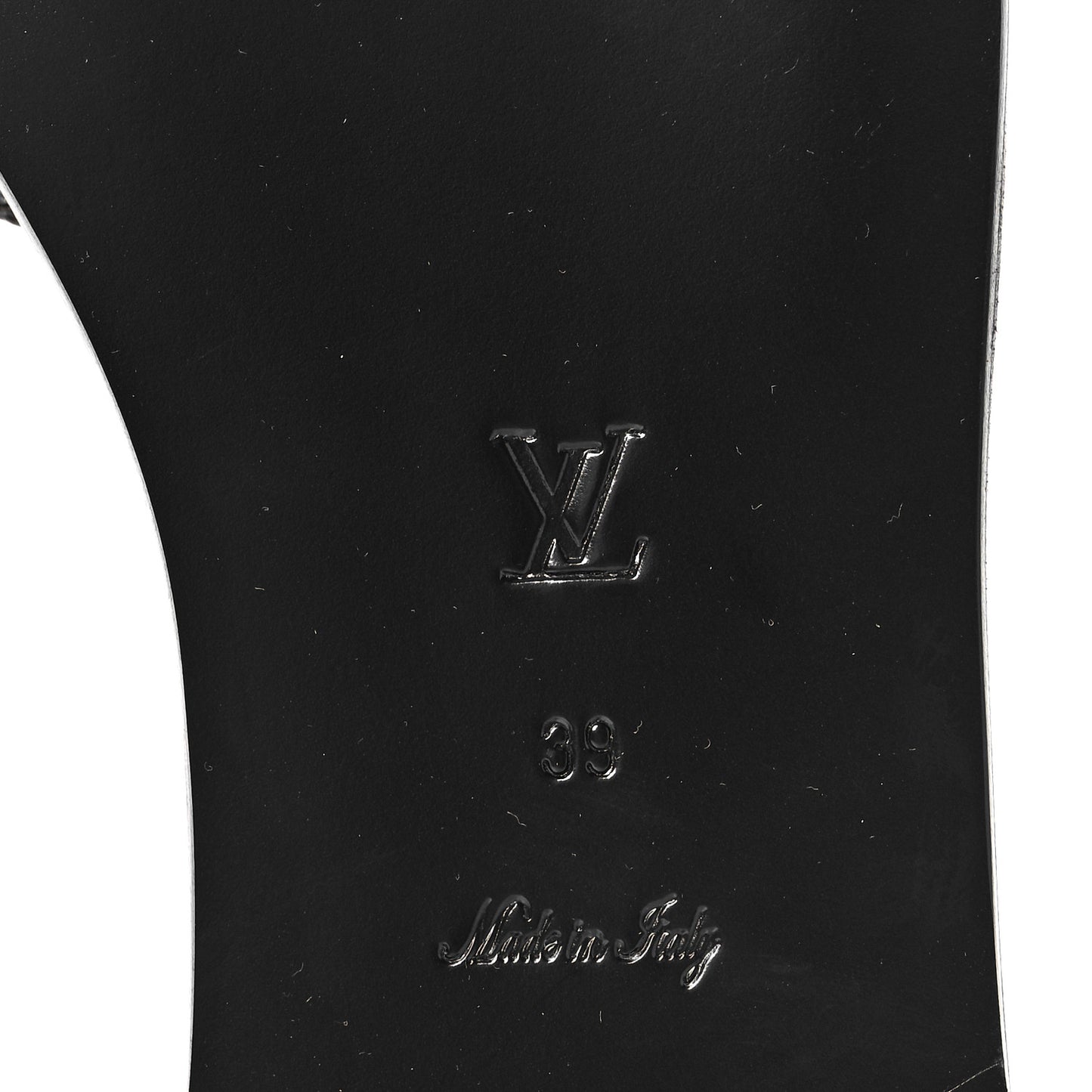 Patent Monogram Lock It Flat Mule 39.5