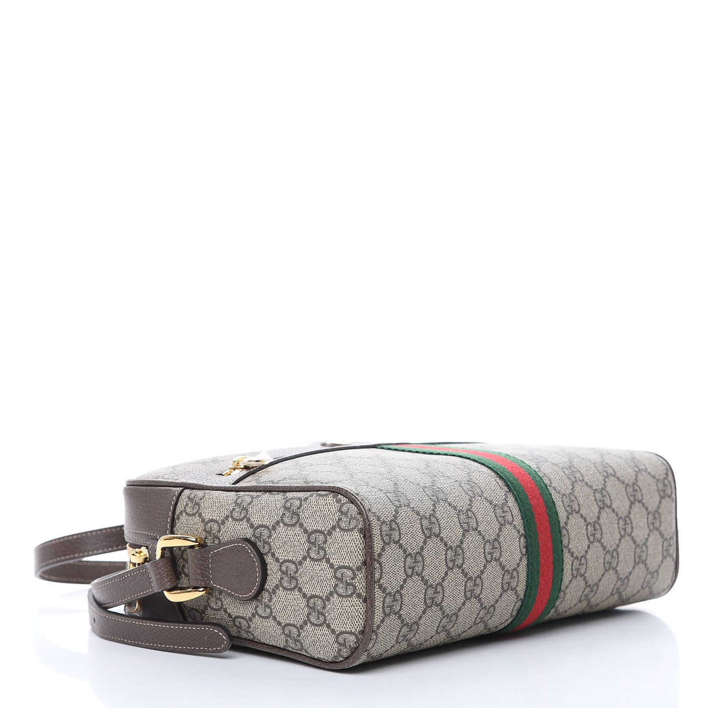 GG Supreme Monogram Web Small Ophidia Shoulder Bag Brown