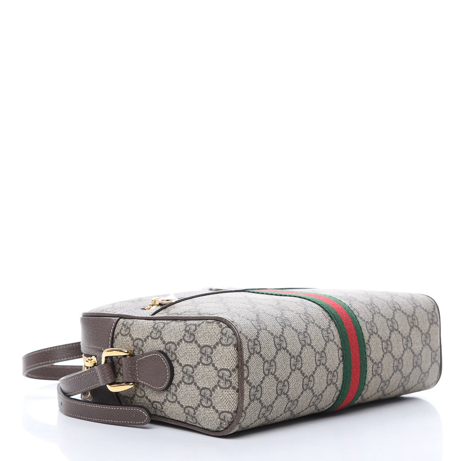Gucci GG Supreme Monogram Web Small Ophidia Shoulder Bag Brown 4 of 9