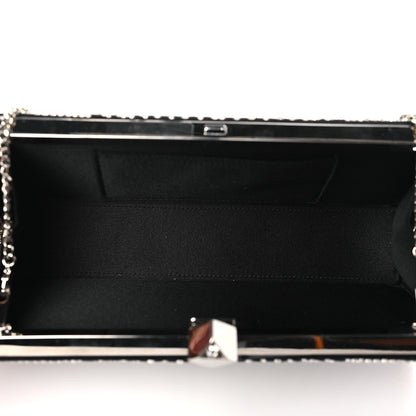 Jimmy Choo Satin Crystal Box Clutch Black 5 of 9