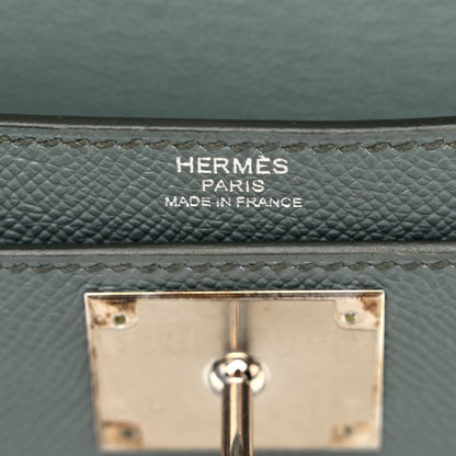 Hermes Epsom Kelly Depeches 25 Pouch Vert Amande 7 of 11