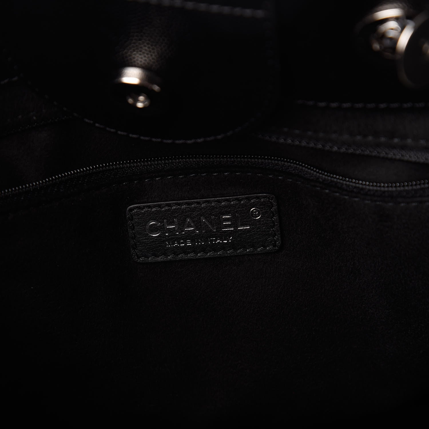 Chanel Caviar Small Studded Deauville Tote Black 8 of 10
