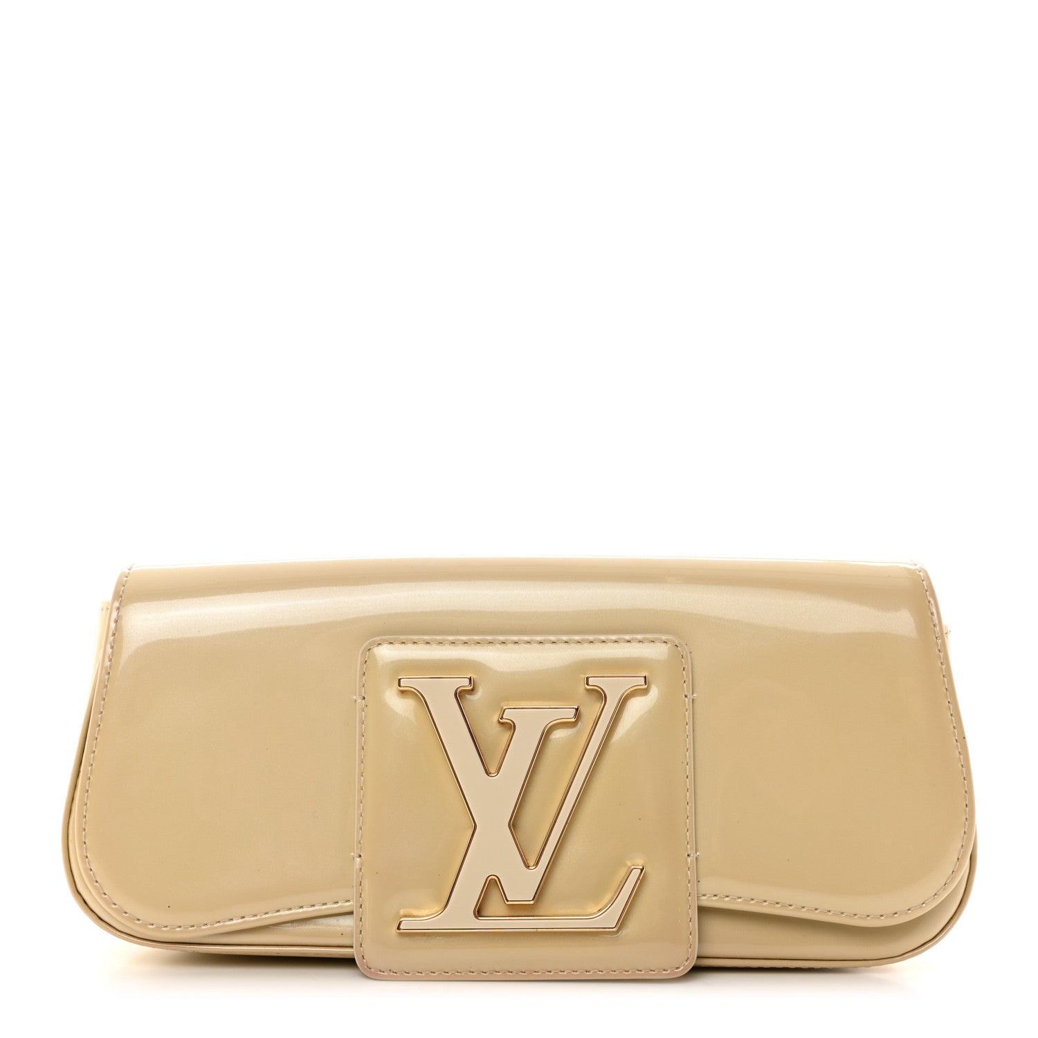 Louis Vuitton Patent Sobe Clutch Blanc Corail 1 of 7
