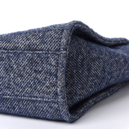 Chanel Mixed Fibers Calfskin Small Deauville Tote Blue 9 of 9
