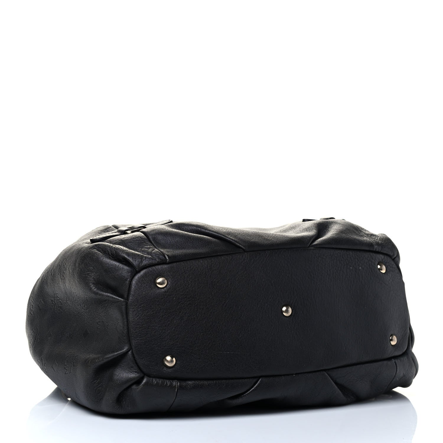 MCM Calfskin Ottomar Drawstring Shoulder Bag Black 3 of 4