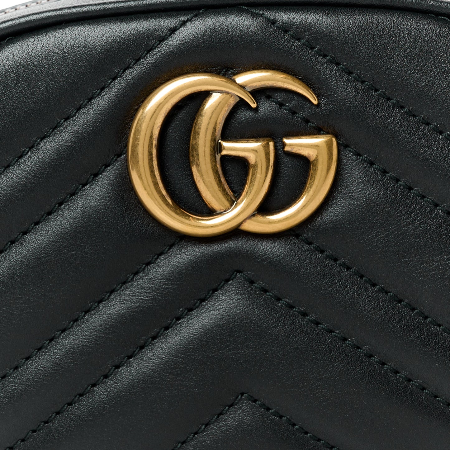 Calfskin Matelasse GG Marmont Belt Bag 85 34 Black