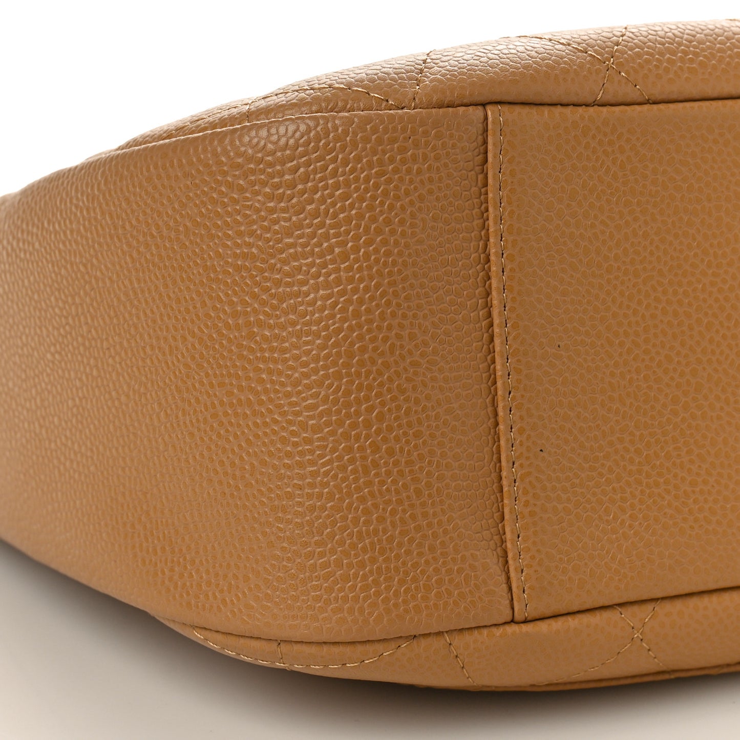 Caviar Quilted Timeless CC Shoulder Bag Beige