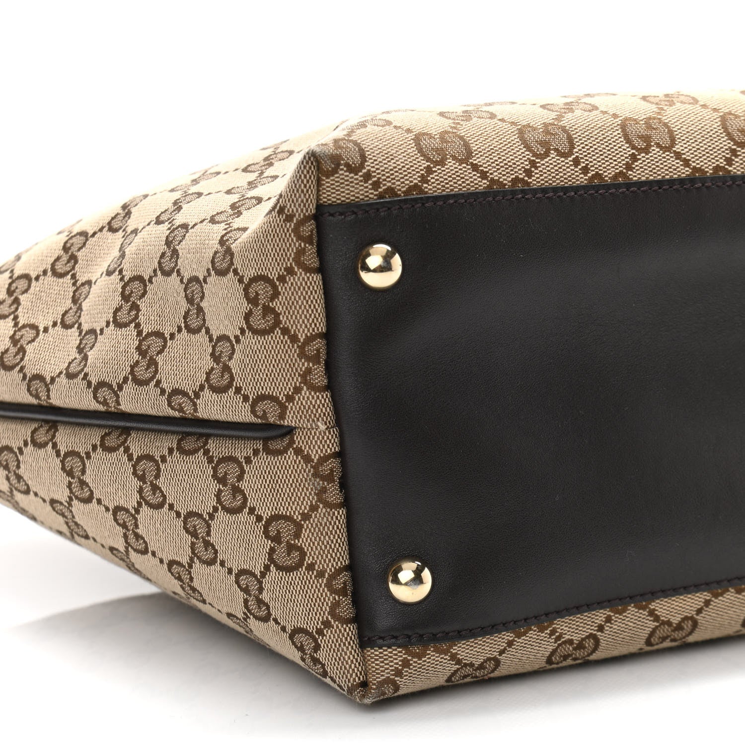 Gucci Monogram Medium New Britt Tote Brown 9 of 10