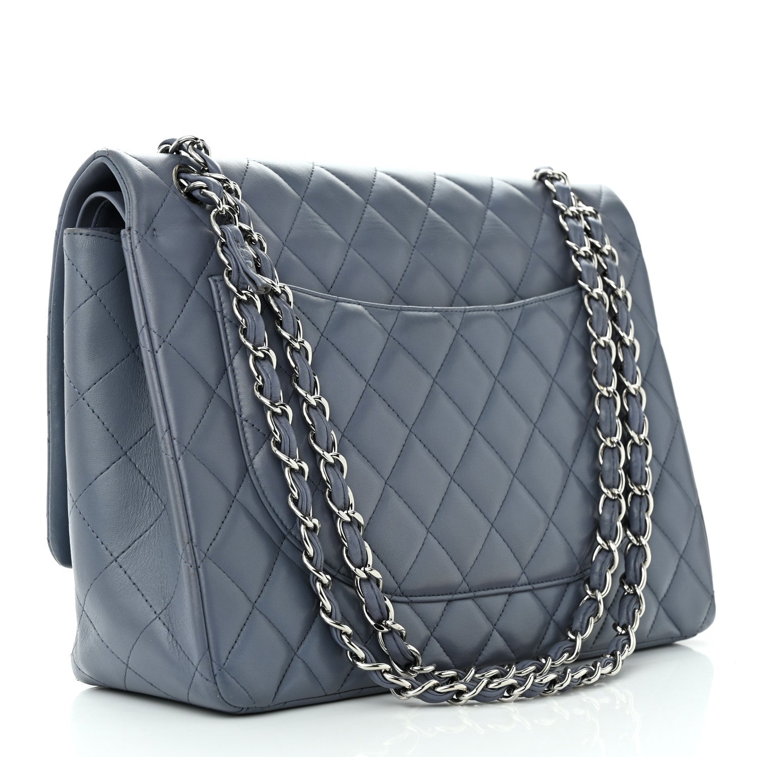 Chanel Lambskin Quilted Maxi Double Flap Light Purple 3 of 13