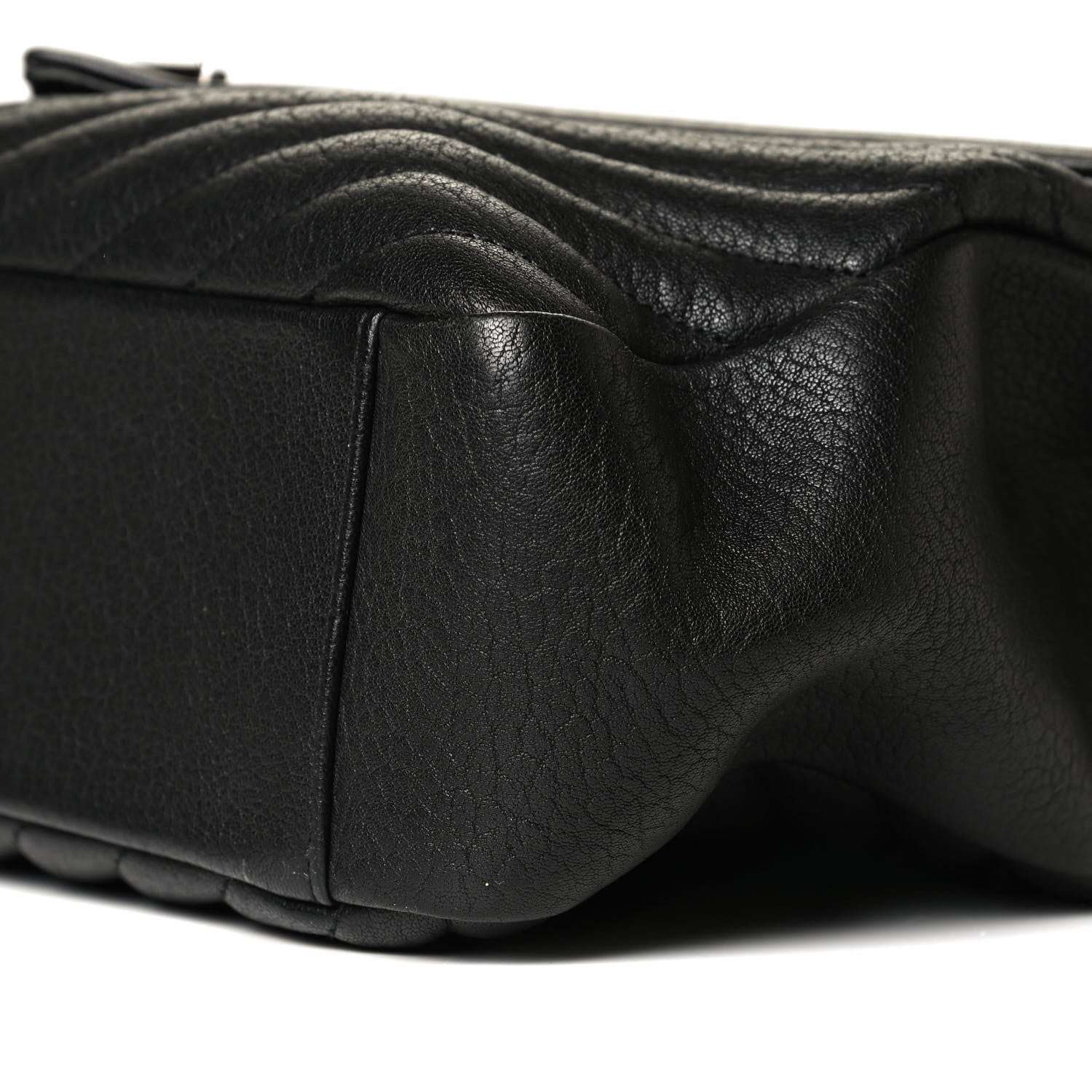 Saint Laurent Sheepskin Matelasse Chevron Monogram Large College Satchel Black 19 of 25