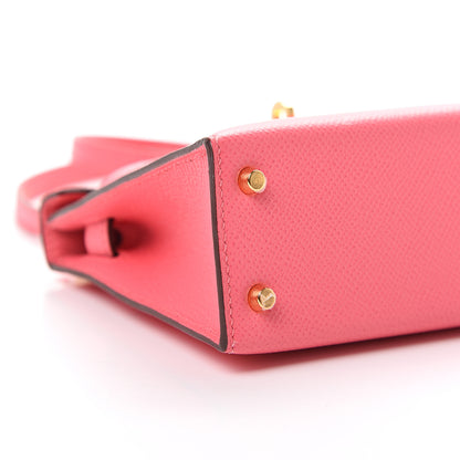 Hermes Epsom Mini Kelly Sellier 20 Rose Azalee 8 of 11