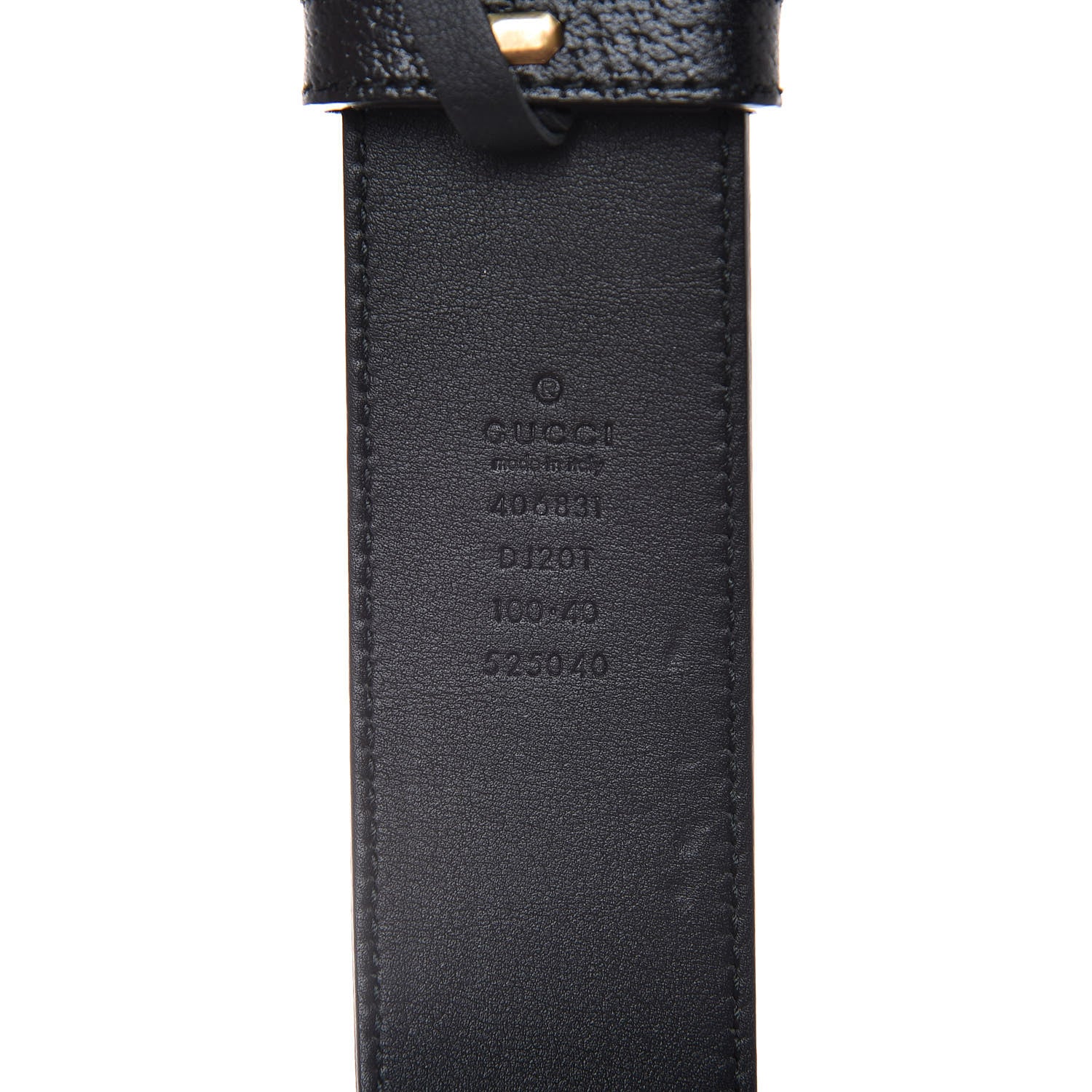 Gucci Textured Calfskin Double G 40mm Belt 100 40 Black 4 of 6