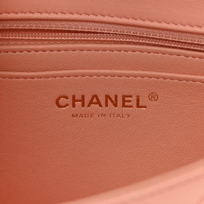Chanel Lambskin Quilted Mini Rectangular Flap Light Pink 6 of 11