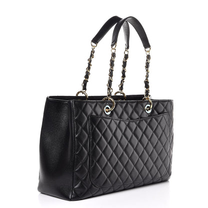 Chanel Caviar Quilted XL Grand Shopping Tote GST Black 3 of 7