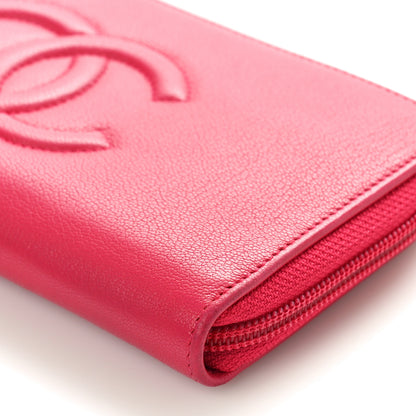 Chanel Caviar Large Timeless CC Zip Around Wallet Pink 9 of 9