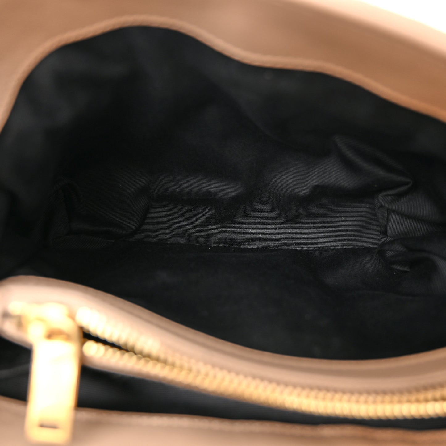 Calfskin Y Quilted Monogram Small Loulou Chain Satchel Dark Beige