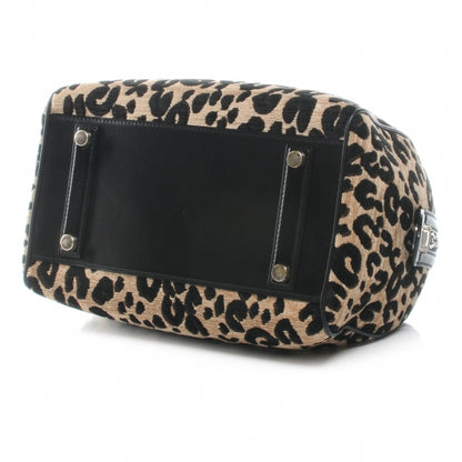 Louis Vuitton Jacquard Velvet Leopard Print Stephen Sprouse Speedy 4 of 9