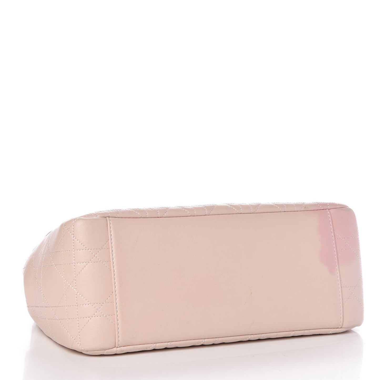 Lambskin Cannage Large Miss Dior Flap Rose Poudre
