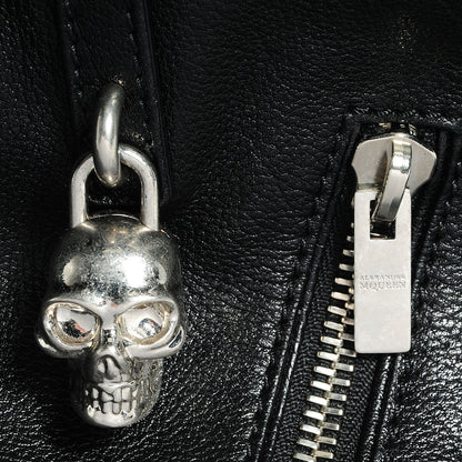 Alexander McQueen Leather Padlock Zip Around Biker Satchel Black 6 of 9
