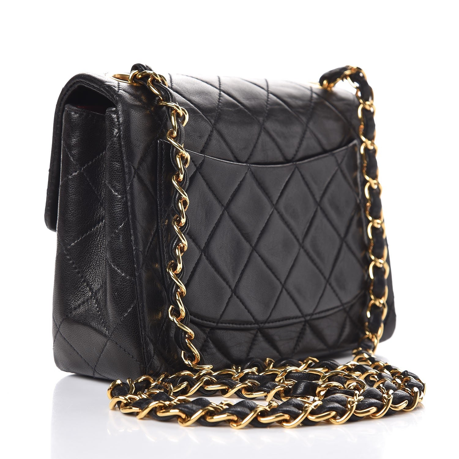 Chanel Lambskin Quilted Mini Square Flap Black 3 of 8
