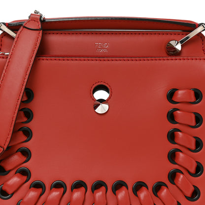Fendi Vitello Baltico Dolce Nappa Lace Up Small Dotcom Click Chain Satchel Bloody Mary 8 of 10
