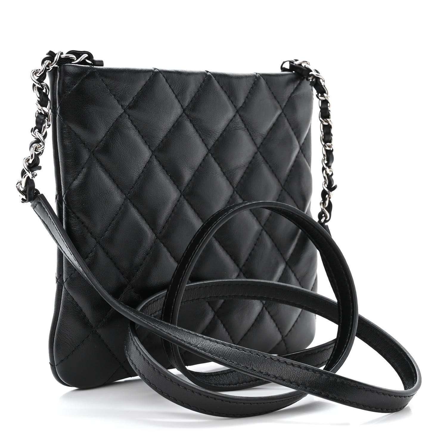 Chanel Lambskin Quilted Crossbody Bag Black 3 of 11