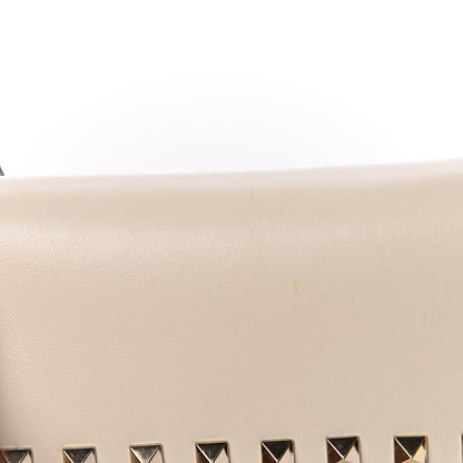 Valentino Garavani Vitello Mini Rockstud Flap Wallet on Chain Ivory 10 of 11