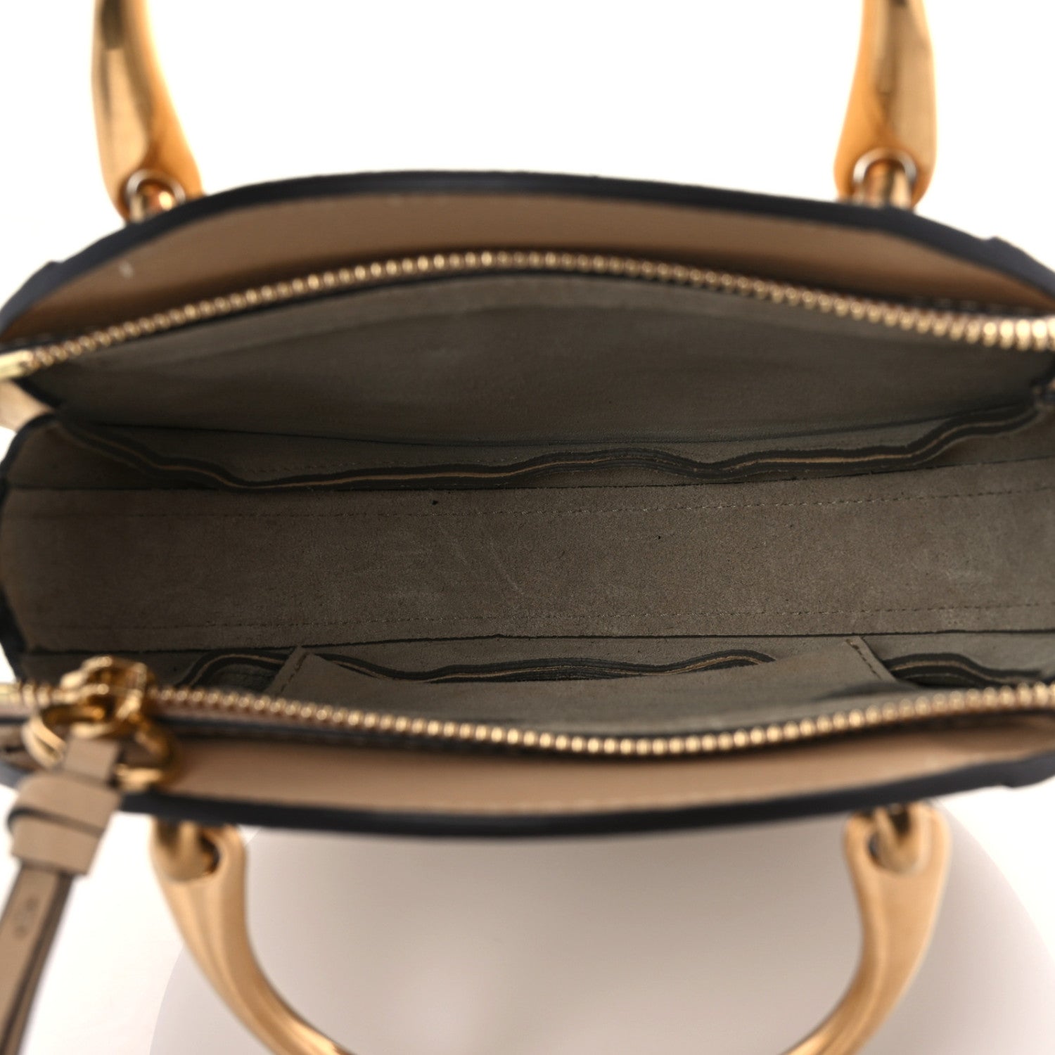 Chloe Smooth Calfskin Suede Patchwork Studded Small Pixie Bag Pearl Beige 5 of 10