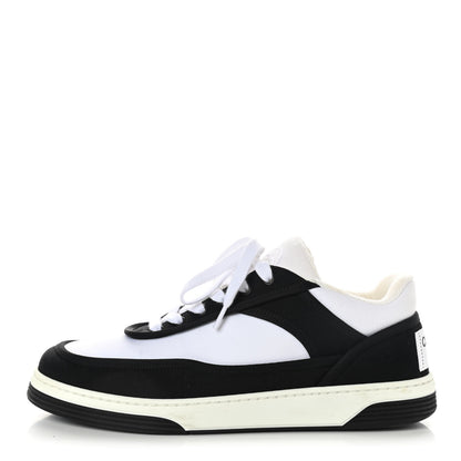 Chanel Fabric Womens Logo Sneakers 37 Black White 1 of 10