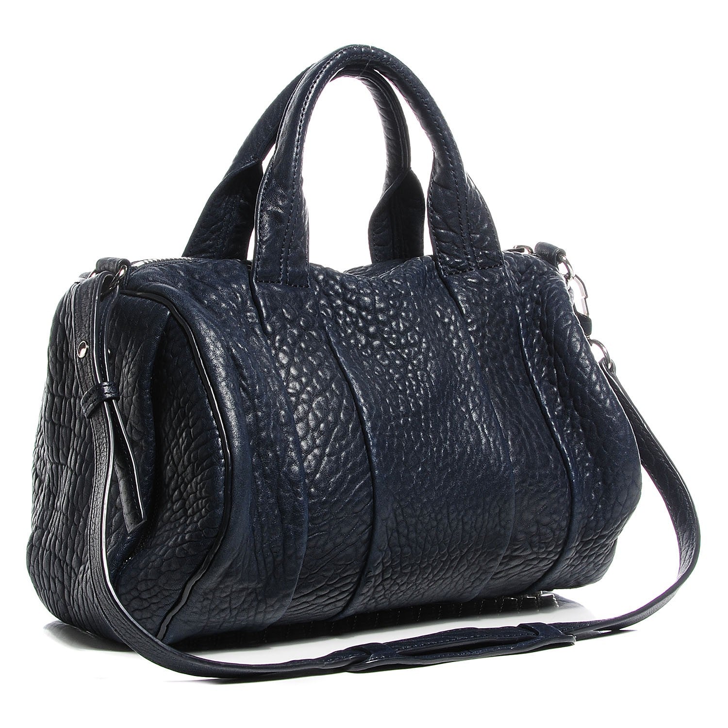 Alexander Wang Pebbled Lambskin Rocco Midnight 3 of 7