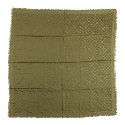 Louis Vuitton Silk Wool Monogram Shawl Kaki 1 of 3