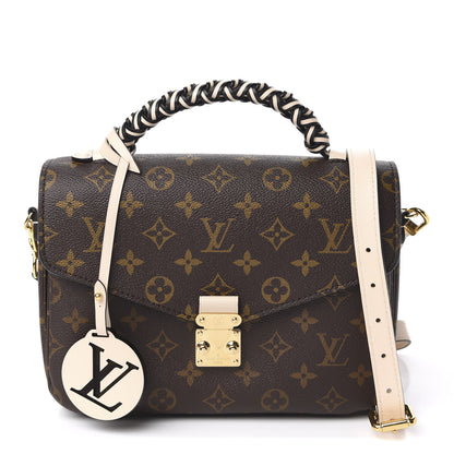Louis Vuitton Monogram Braided Pochette Metis Creme Beige 1 of 10